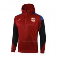 Chaqueta con Capucha del Barcelona 2024-2025 Rojo