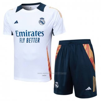 Chandal del Real Madrid Manga Corta 2024-2025 Blanco - Pantalon Corto