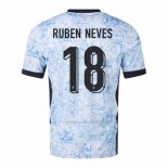 Camiseta Portugal Jugador Ruben Neves Segunda 2024