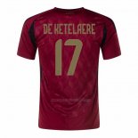 Camiseta Belgica Jugador De Ketelaere Primera 2024