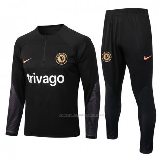 Chandal de Sudadera del Chelsea 2022-2023 Negro