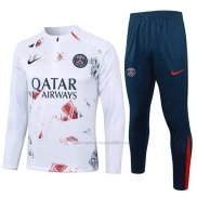 Chandal de Sudadera del Paris Saint-Germain 2024-2025 Blanco