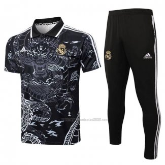 Conjunto Polo del Real Madrid Dragon 2024-2025 Negro