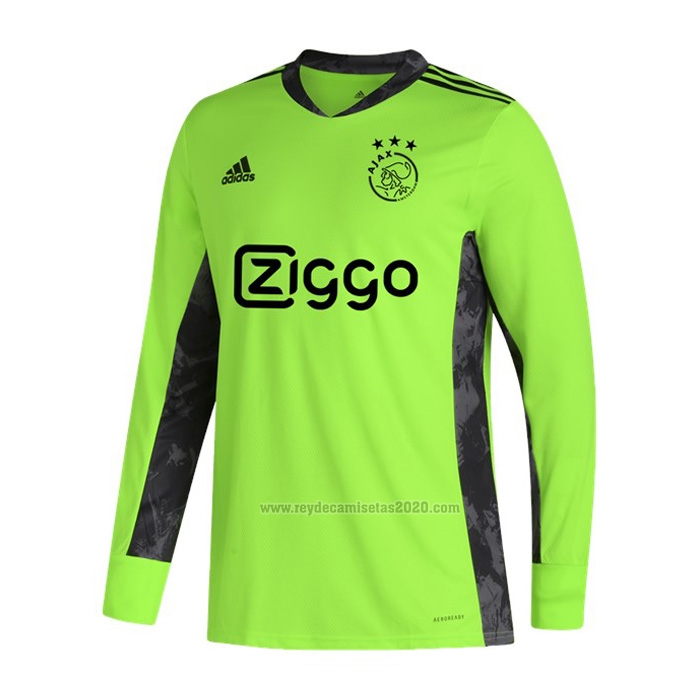 Camiseta Ajax Portero Manga Larga 2020-2021 Verde - Camisetas de futbol baratas 2019/2020